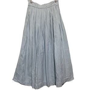 Vintage Guess by Georges Marciano Pleated Midi Skirt Size 29 Striped Modest USA
